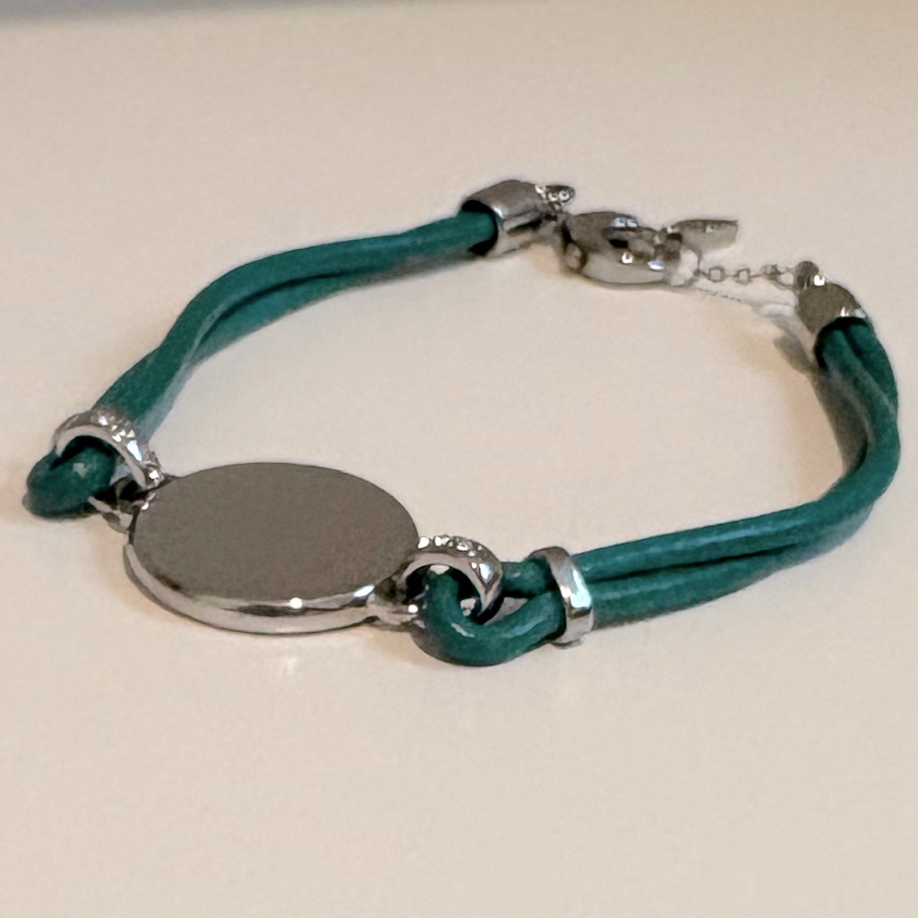 Fossil Silver And Teal Bracelet 10$
